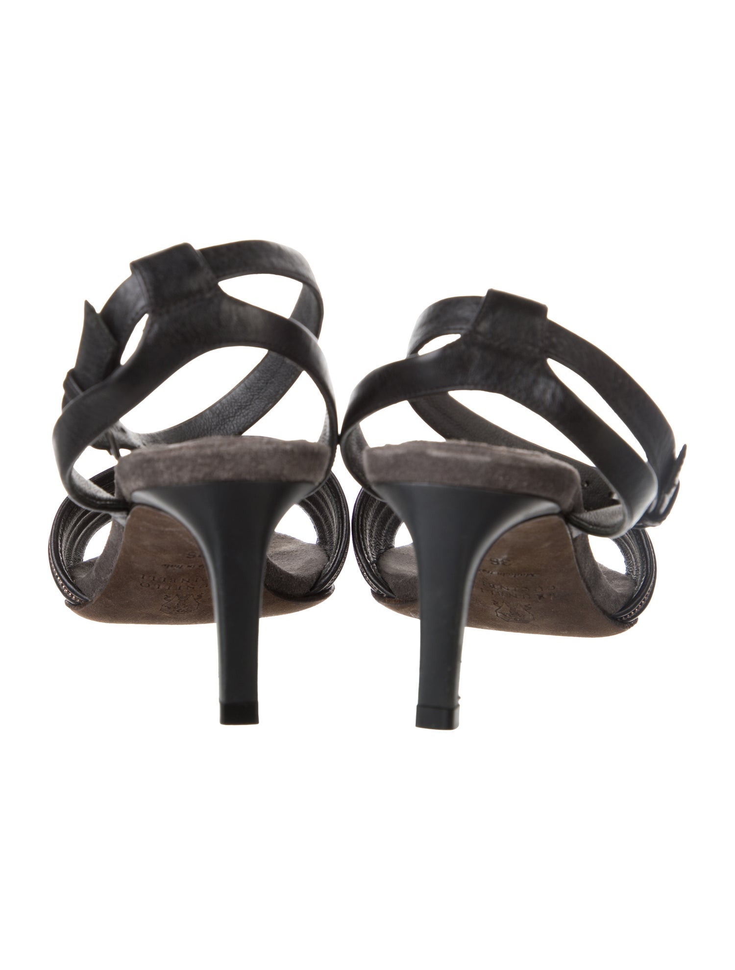 Brunello Cucinelli Suede Beaded Accents Sandals